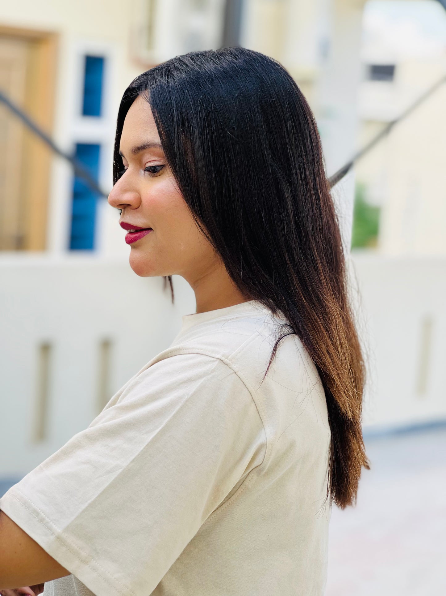 Women’s Beige Regular Fit T-Shirt