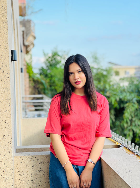 Women’s Pink Regular Fit T-Shirt