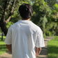 Article 002 – The White Echo | Oversized White Cotton T-Shirt (Dropped Shoulder)