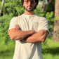 Beige Regular Fit T-Shirt for Men