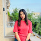 Women’s Pink Regular Fit T-Shirt